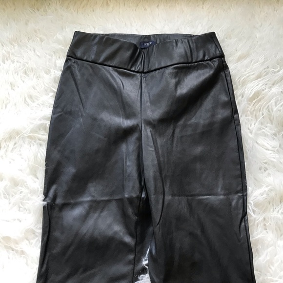 J Crew Vegan Leather Leggings in Black - Picture 8 of 14